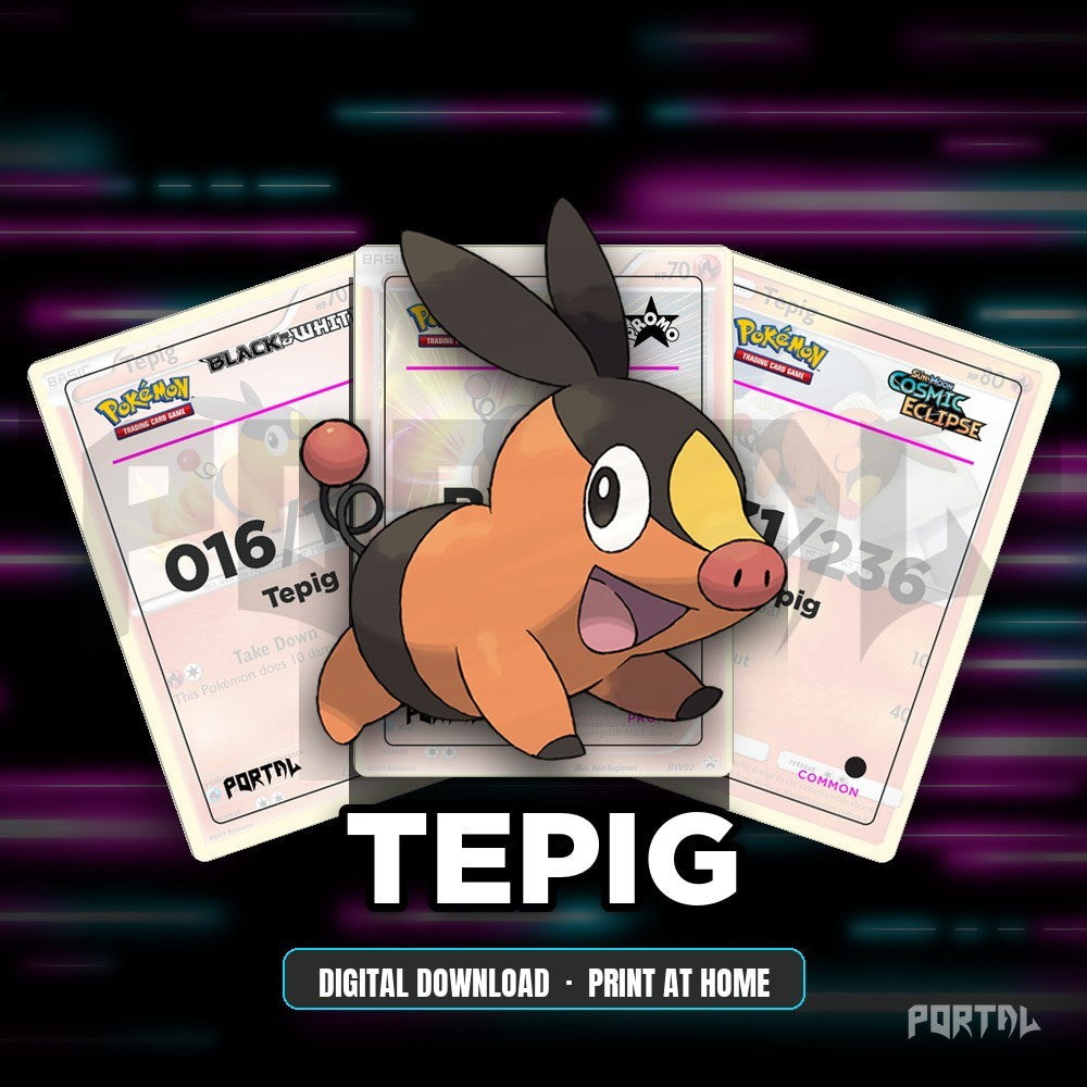 Tepig character master set placeholders, digital download