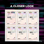 Close up of one Tepig placeholder page