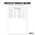 The Tepig master set checklist included in the pack