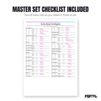 The Torchic master set checklist included in the pack