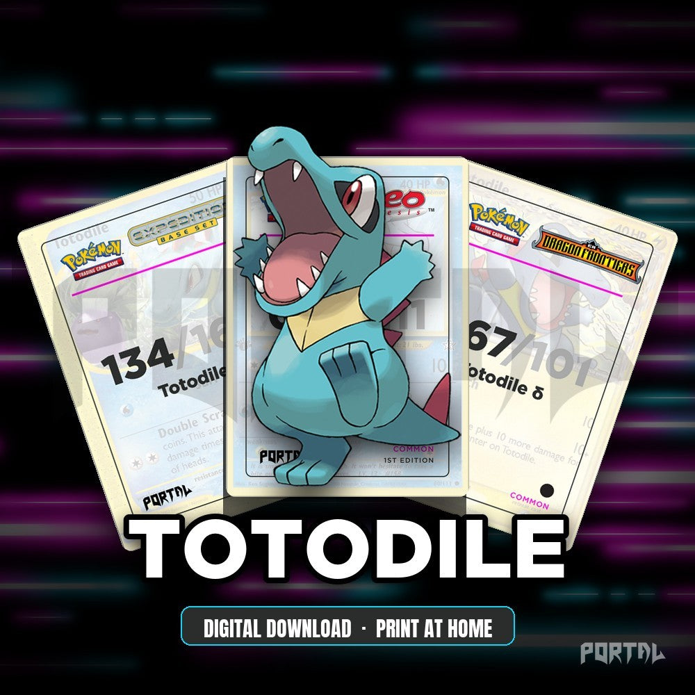 Totodile character master set placeholders, digital download