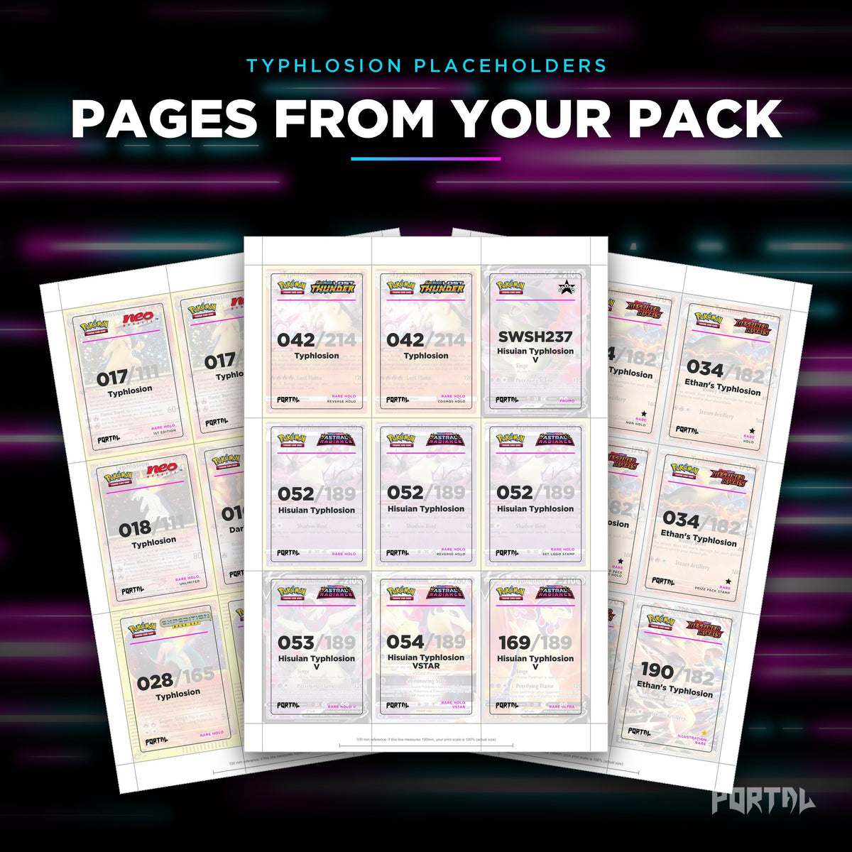 Pages from the Typhlosion placeholder pack