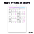 The Typhlosion master set checklist included in the pack