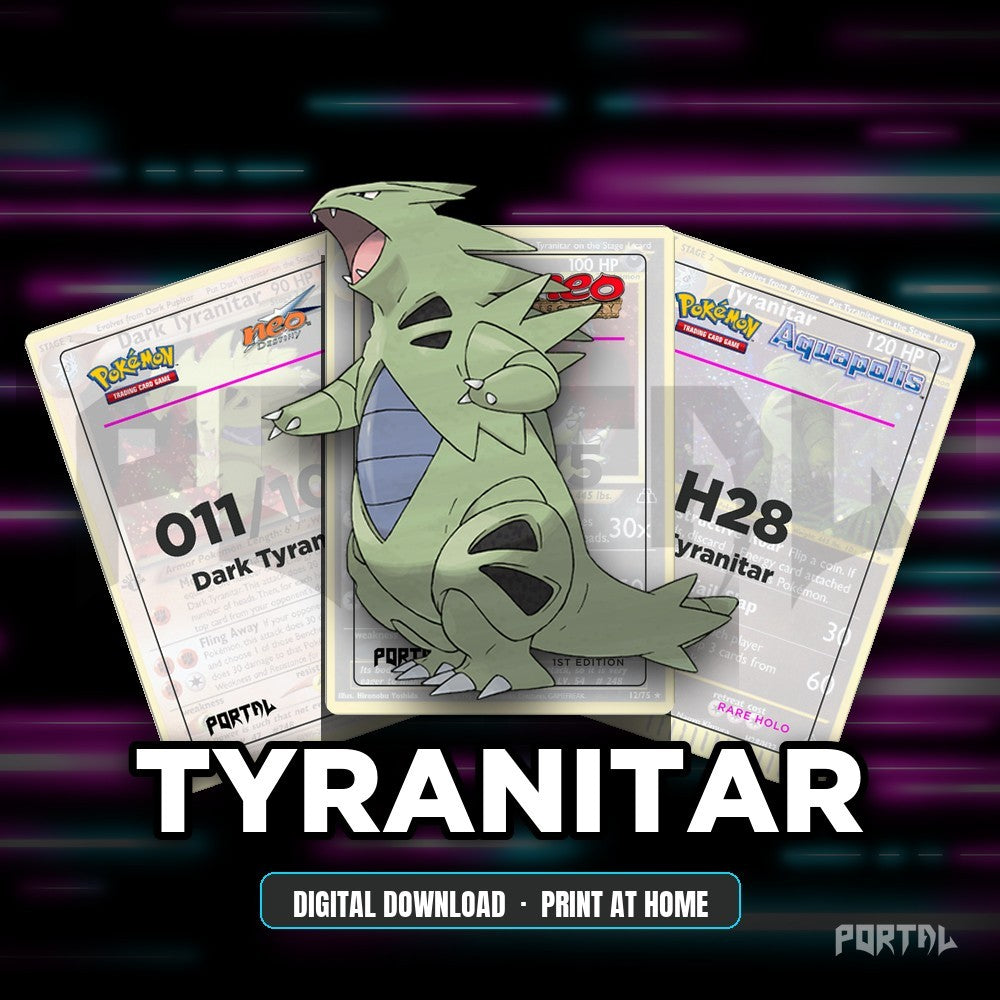 Tyranitar character master set placeholders, digital download