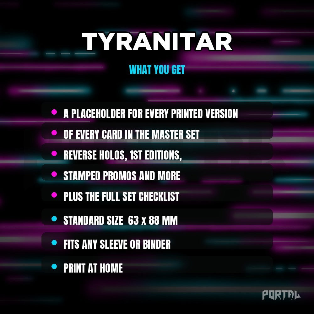 What you get in the Tyranitar placeholder pack