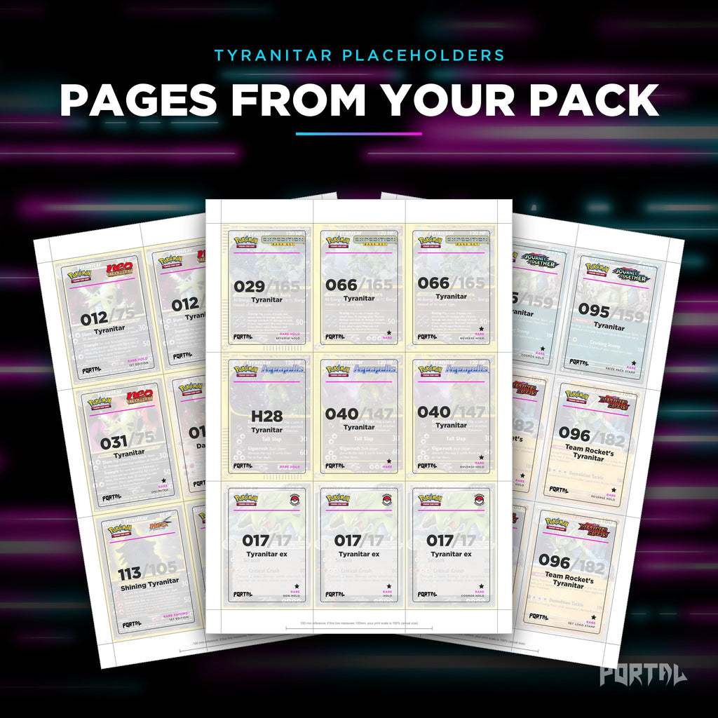 Pages from the Tyranitar placeholder pack