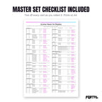The Tyranitar master set checklist included in the pack