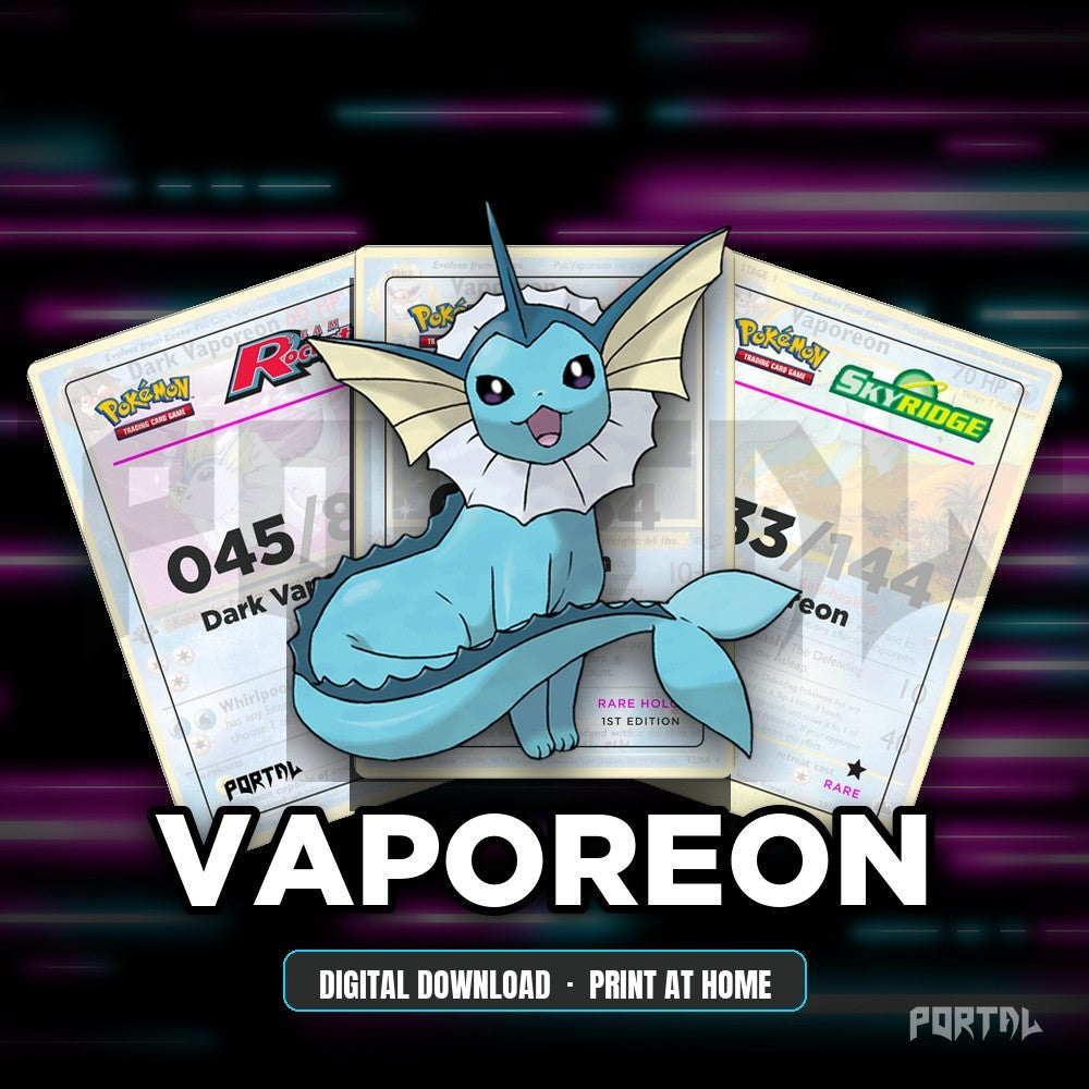 Vaporeon character master set placeholders, digital download