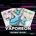 Vaporeon character master set placeholders, digital download
