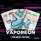 Vaporeon character master set placeholders, digital download