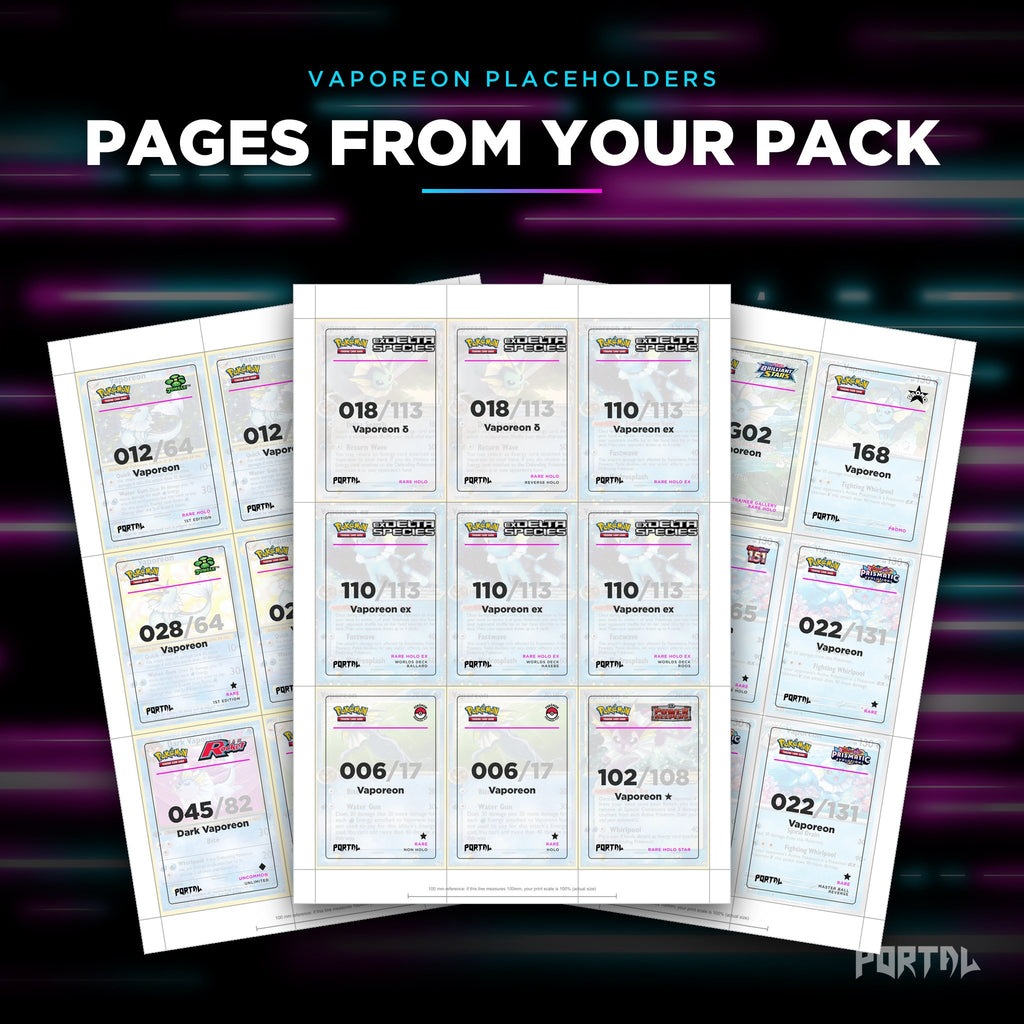 Pages from the Vaporeon placeholder pack
