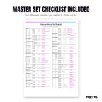 The Vaporeon master set checklist included in the pack