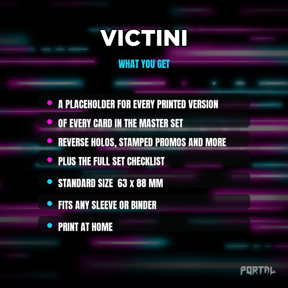 What you get in the Victini placeholder pack