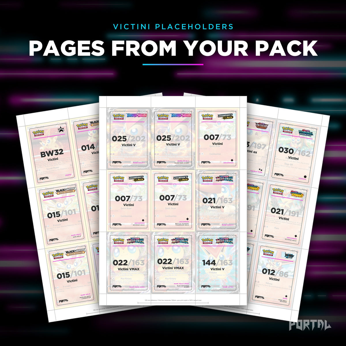Pages from the Victini placeholder pack