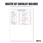 The Zacian master set checklist included in the pack