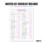 The Zapdos master set checklist included in the pack