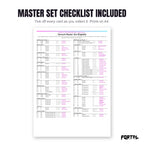 The Zoroark master set checklist included in the pack