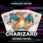 Pokemon Charizard Character Binder, complete the set with Charizard character master set placeholders, Portal TCG