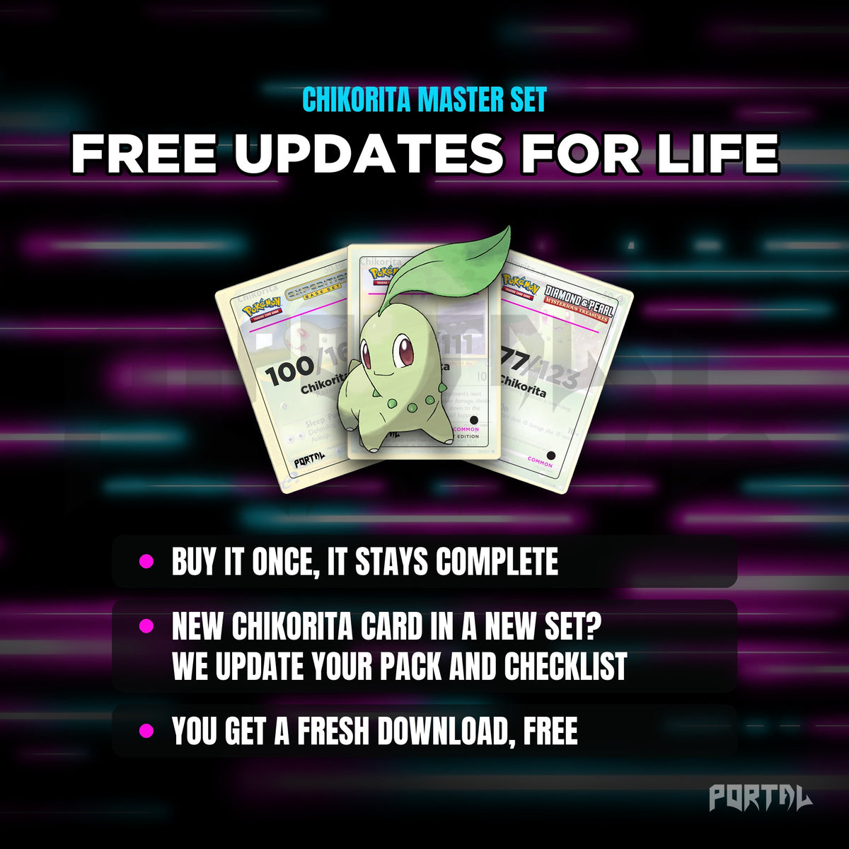 Chikorita placeholders: free updates for life
