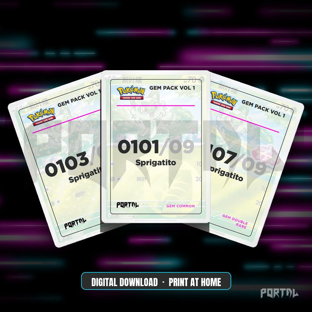 Gem Pack Vol 1 (Simplified Chinese) master set placeholders, digital download, Portal TCG