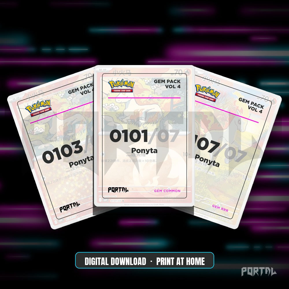 Gem Pack Vol 4 (Simplified Chinese) master set placeholders, digital download, Portal TCG