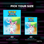 Pokemon Gem 2 Chinese master set checklist kit, A4 and A5 sizes, Portal TCG