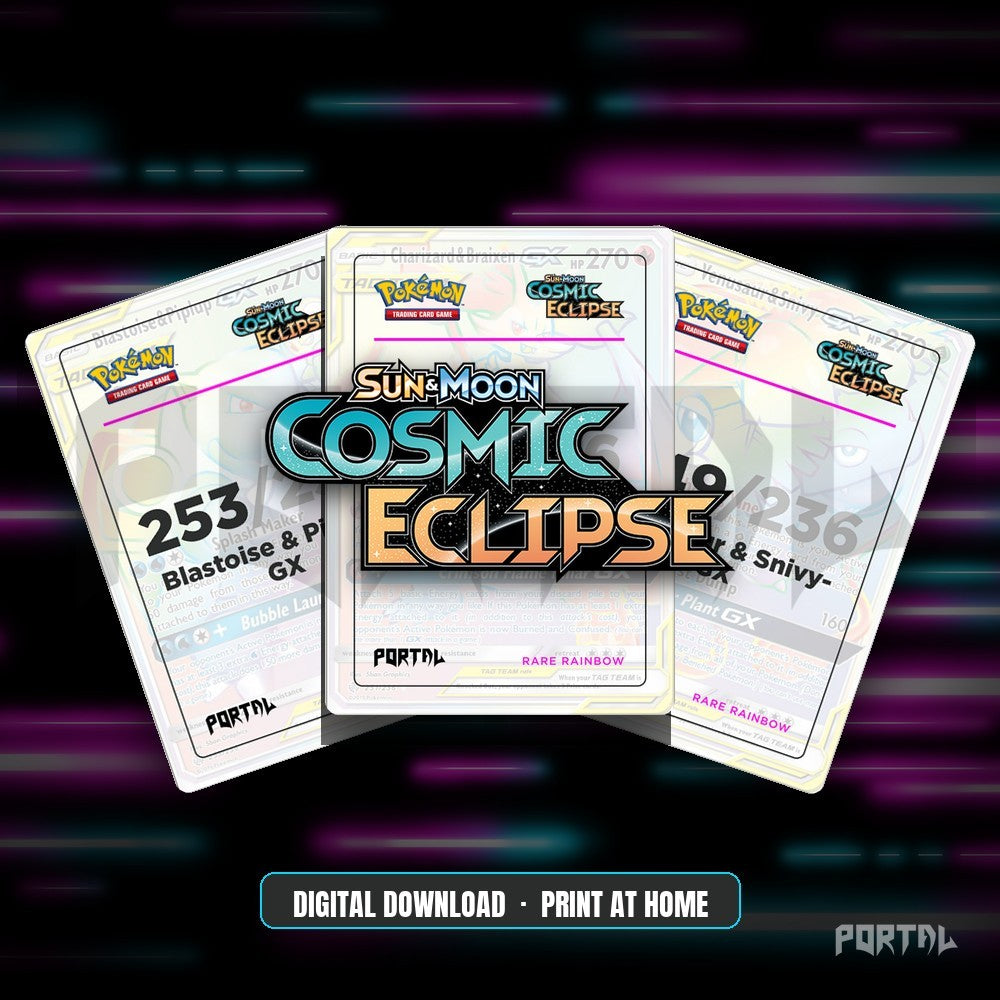 Pokemon Cosmic Eclipse master set placeholders, digital download, Portal TCG