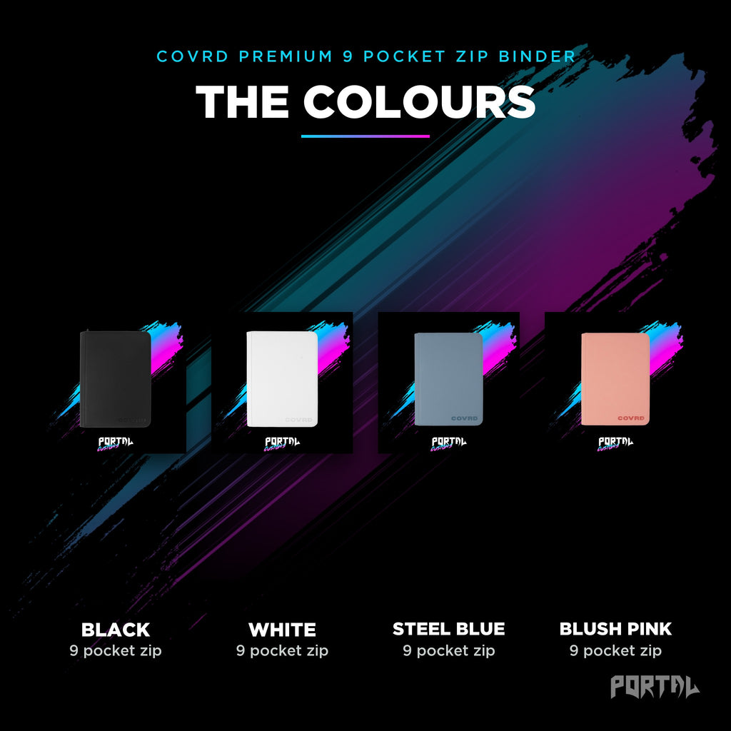 COVRD premium 9 pocket zip binder, the colours, Portal TCG