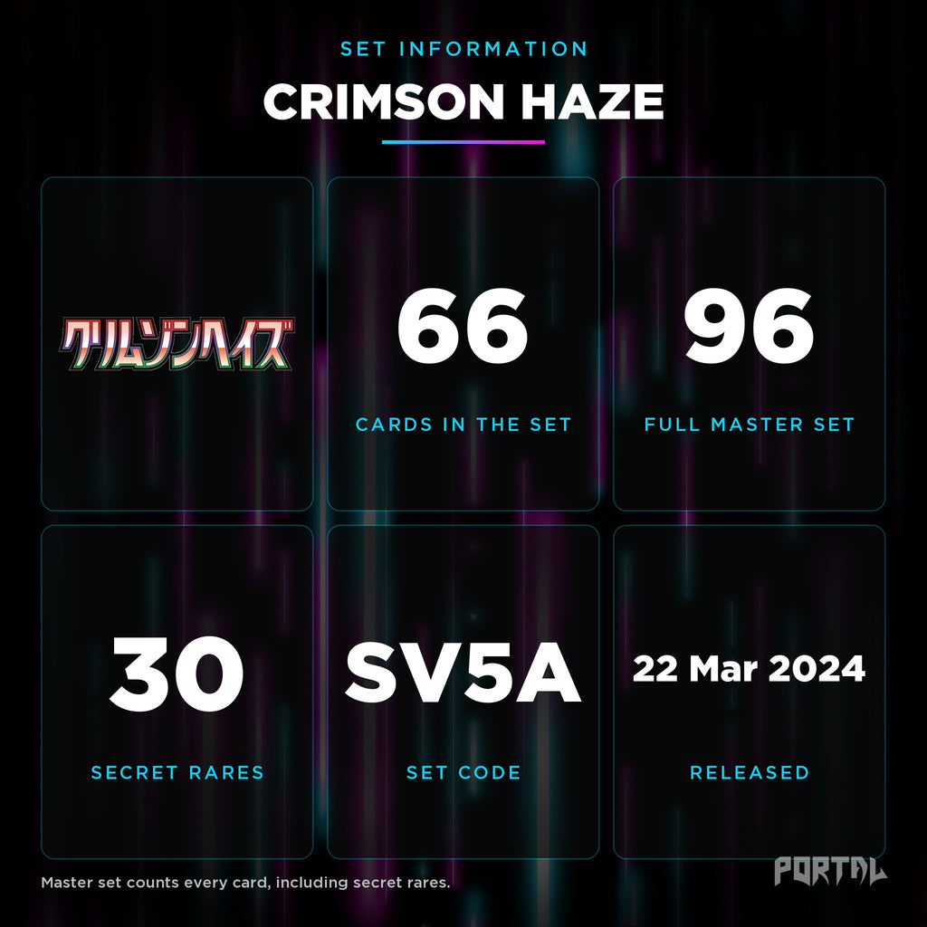 Pokemon Crimson Haze Japanese booster pack, set information, Portal TCG