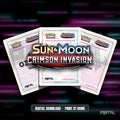 Pokemon Crimson Invasion master set placeholders, digital download, Portal TCG