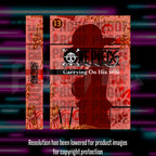 One Piece OP13 Japanese master set checklist vinyl sticker kit, sheet 3, Portal Customs