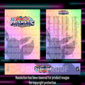 Pokemon Prismatic Evolutions master set checklist vinyl sticker kit by Portal Customs