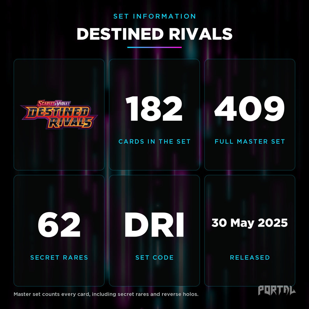 Pokemon Destined Rivals booster pack, set information, Portal TCG