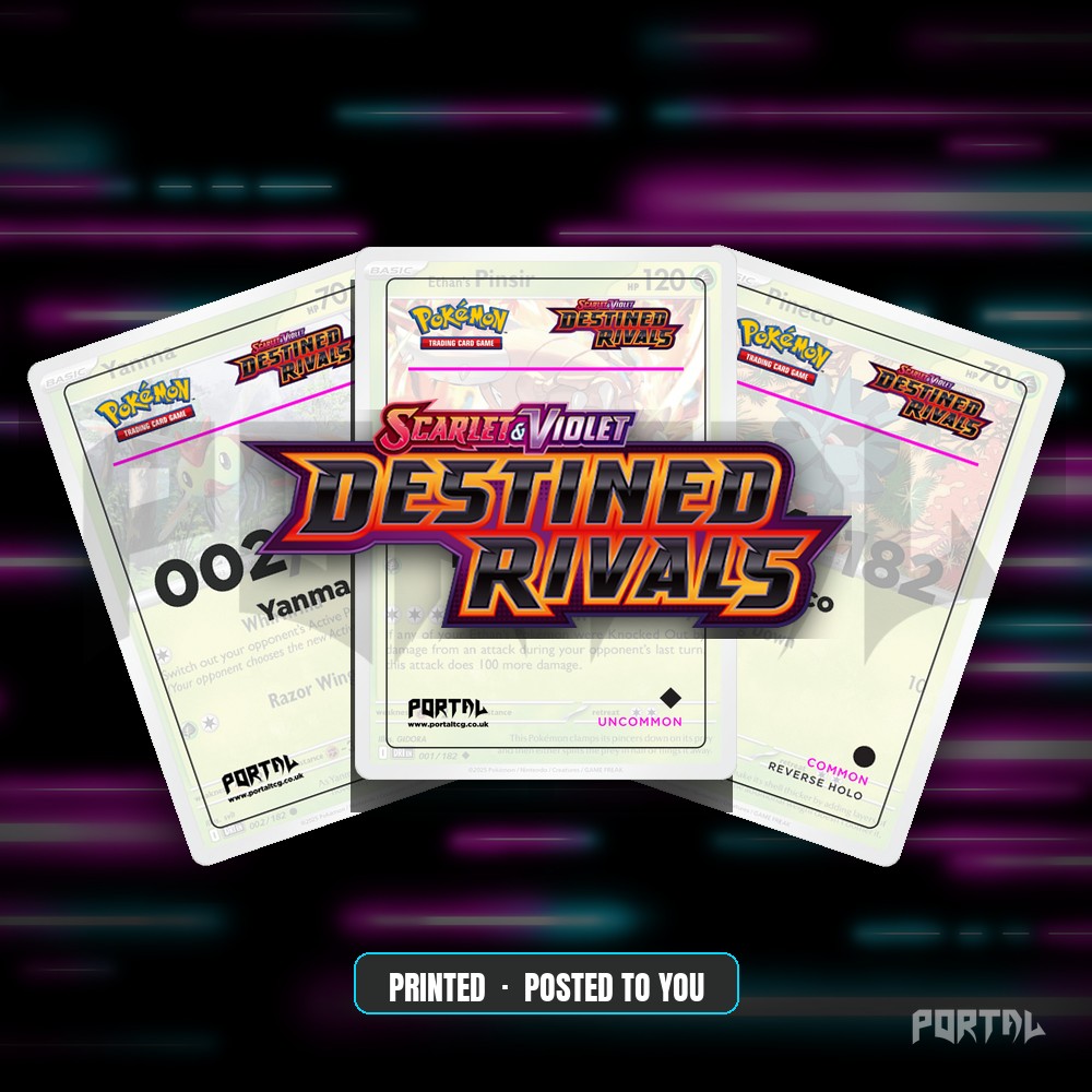 Destined Rivals master set placeholder cards, Portal TCG