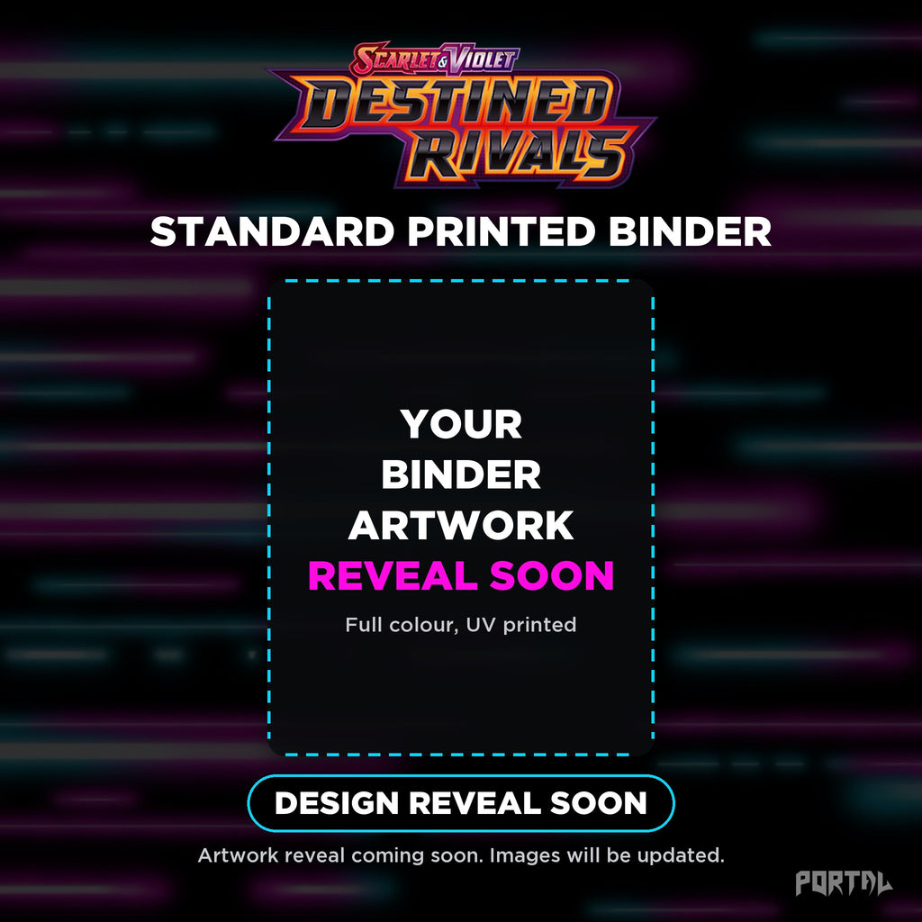 Pokemon Destined Rivals Standard Printed Binder, temporary image, design reveal soon, Portal TCG
