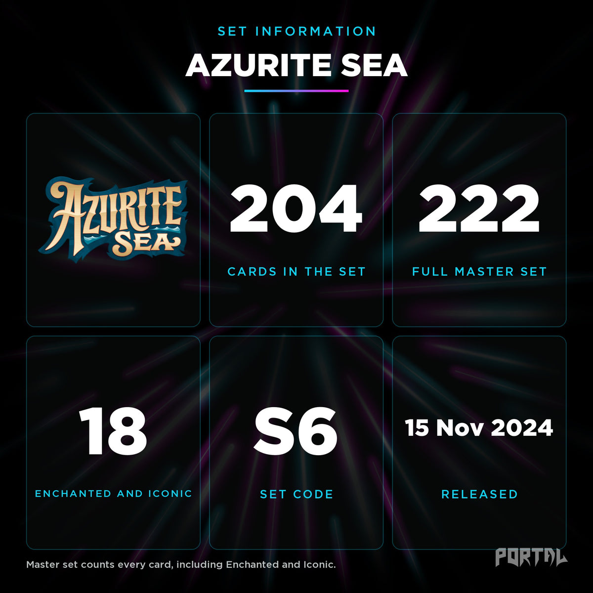 Azurite Sea set information, Portal TCG