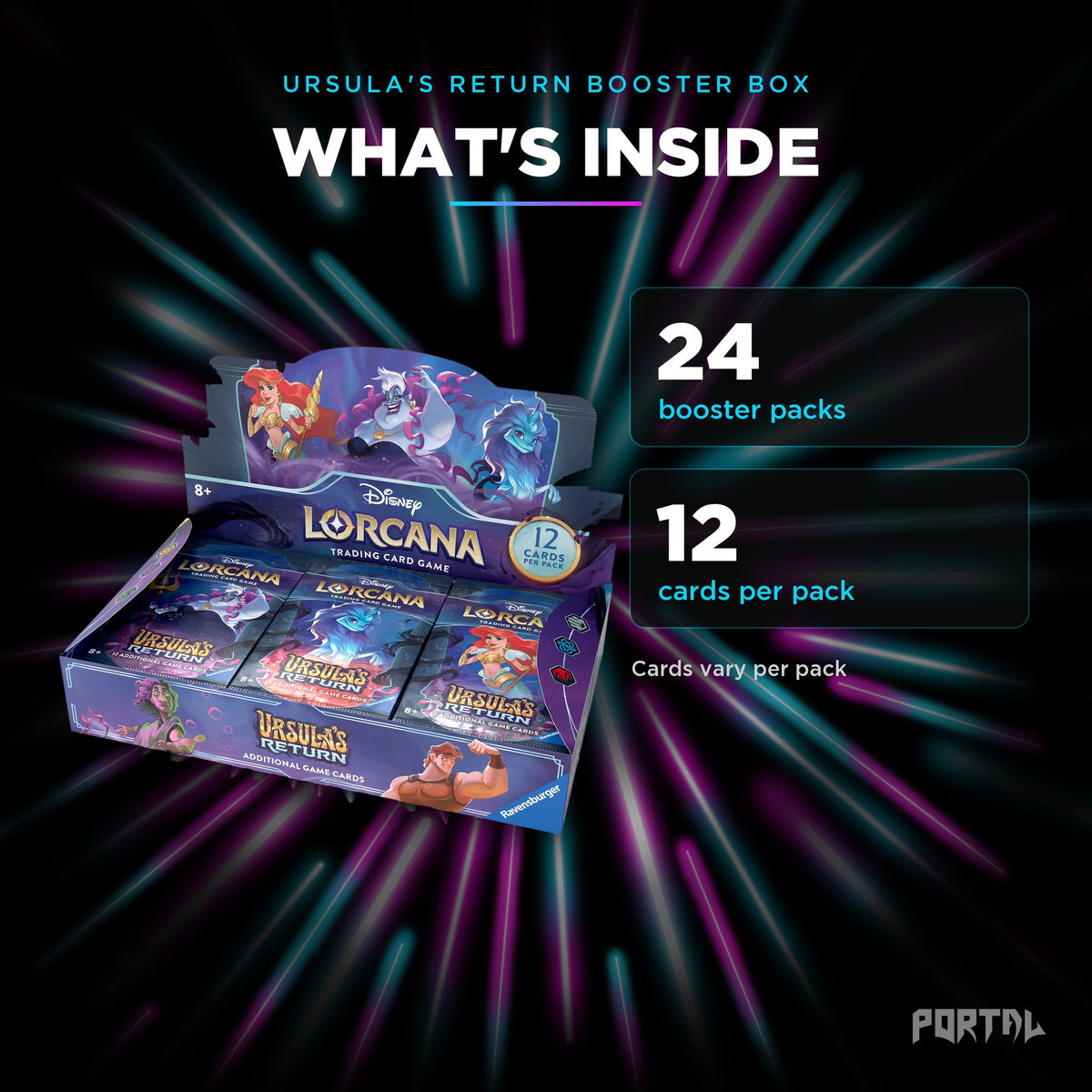 Ursula's Return booster box, what's inside, Portal TCG