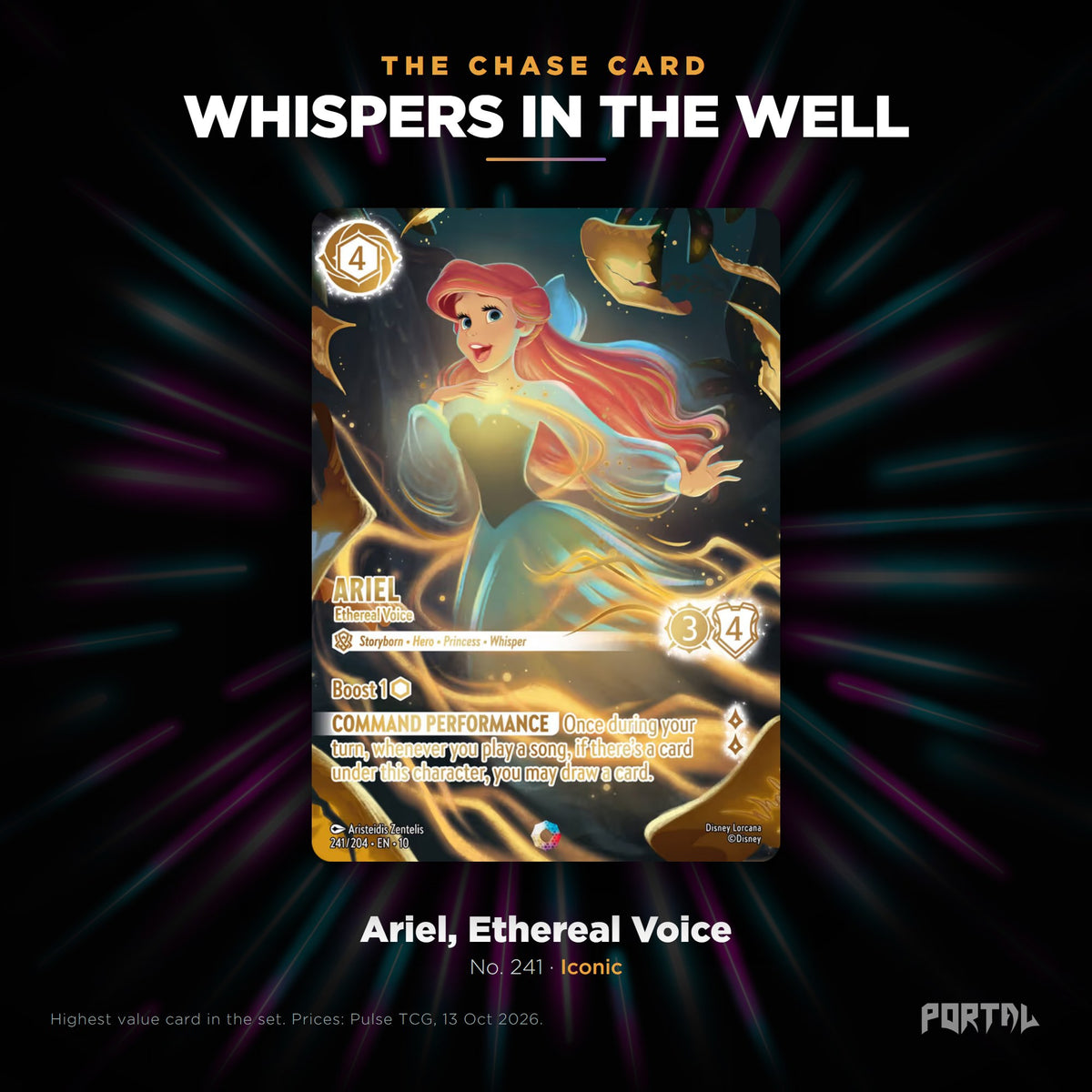 Whispers in the Well chase card: Ariel, Ethereal Voice, Portal TCG