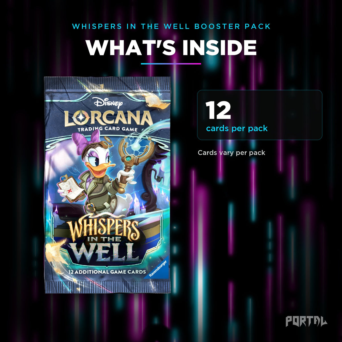 Whispers in the Well booster pack, what's inside, Portal TCG