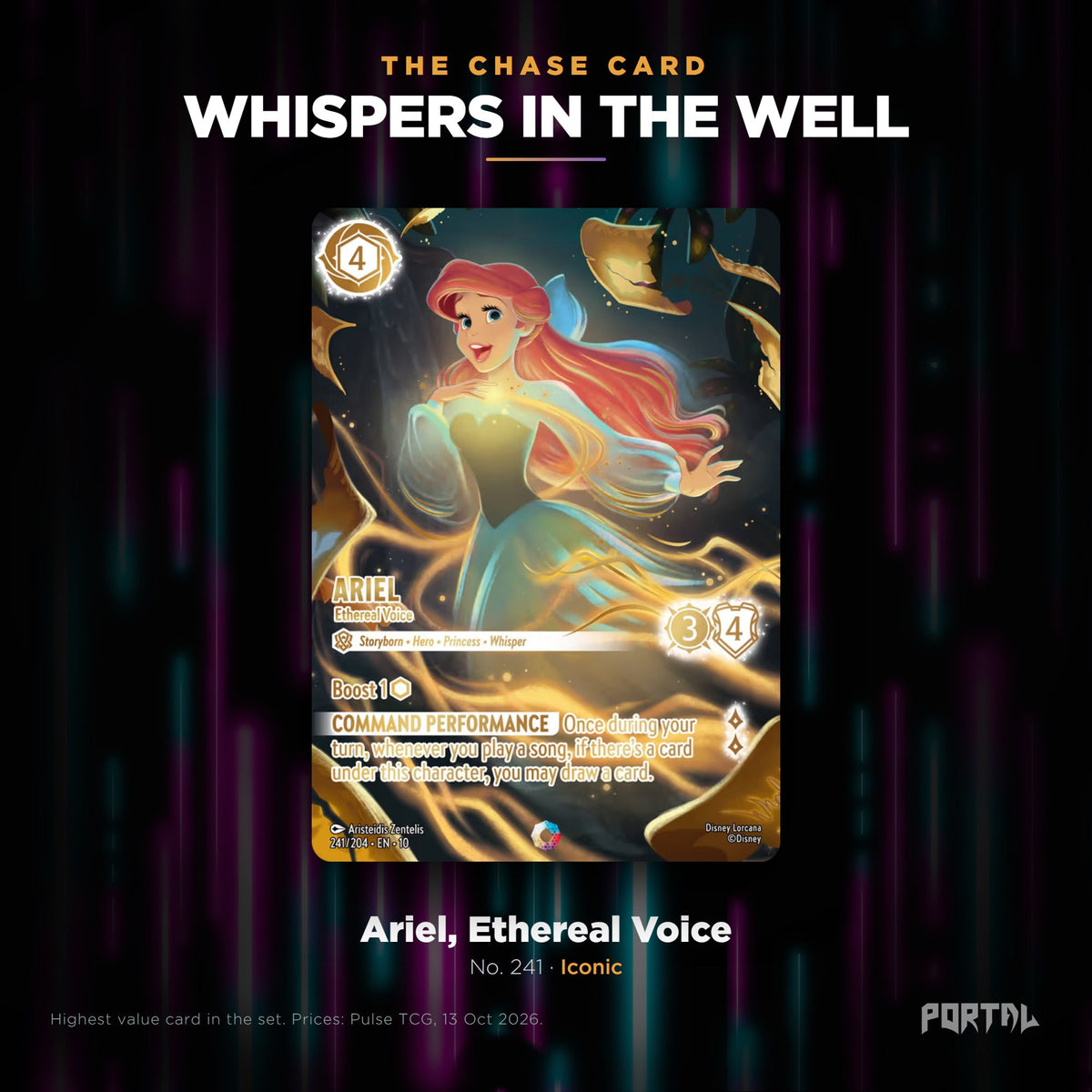 Whispers in the Well chase card: Ariel, Ethereal Voice, Portal TCG