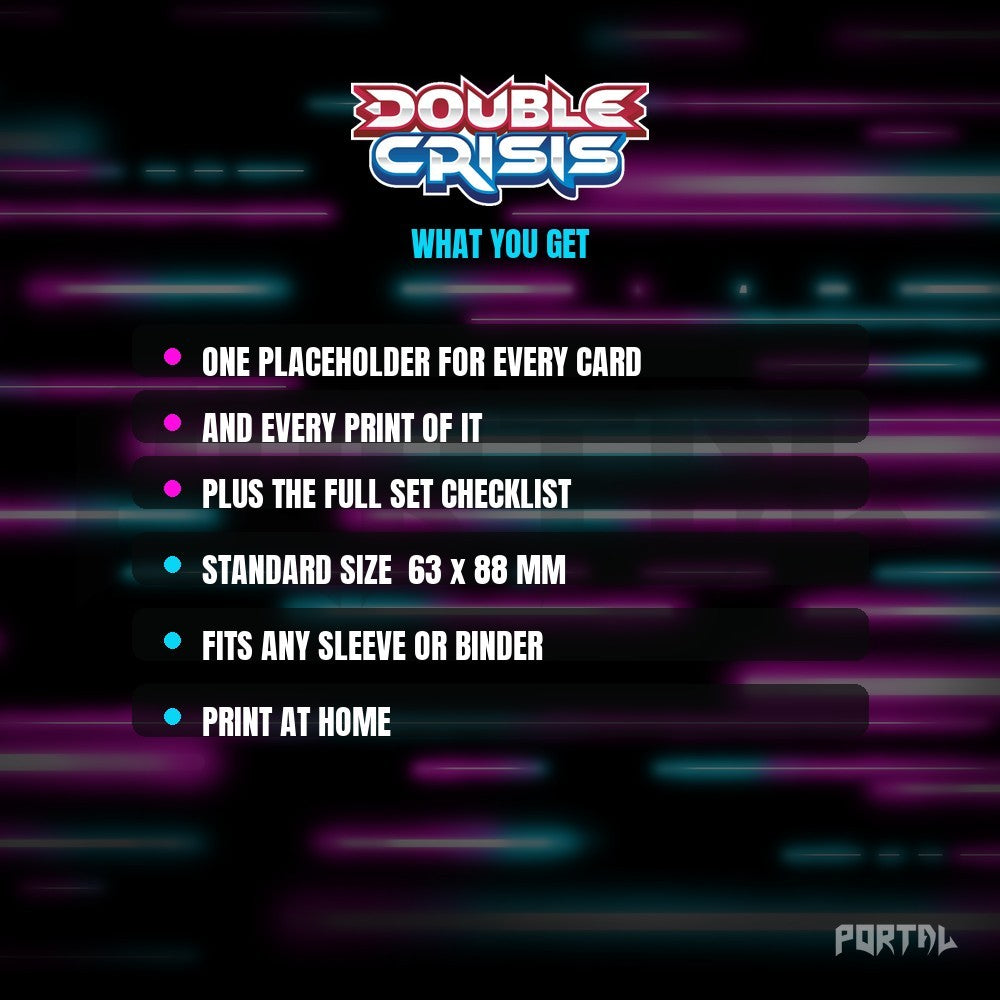 Pokemon Double Crisis master set placeholders, what you get, Portal TCG