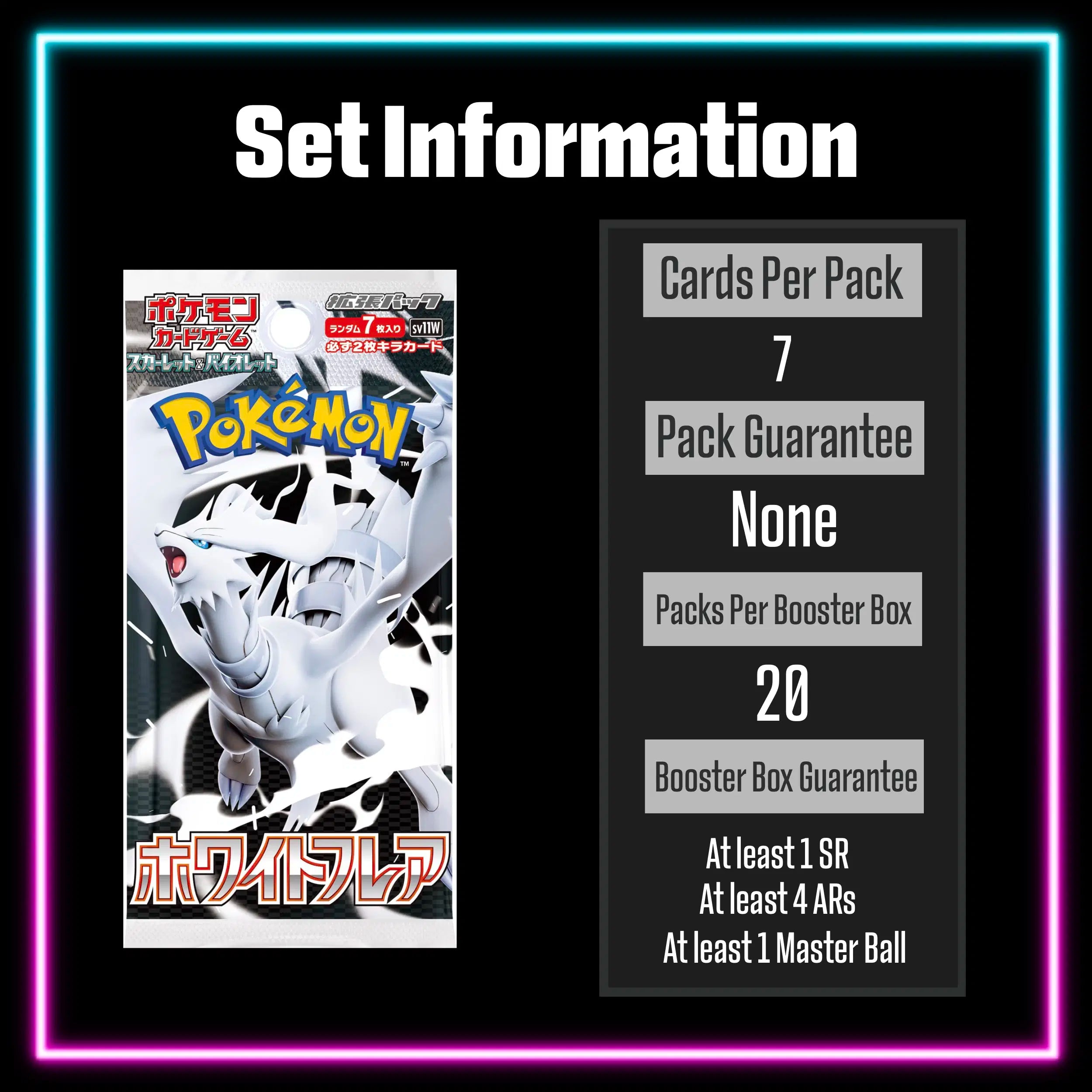 Pokemon White Flare Japanese master set checklist vinyl sticker kit, sheet 7, Portal Customs
