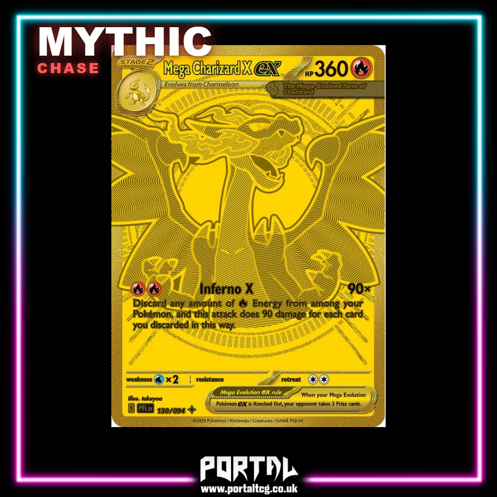 Mythic chase, Mega Charizard X ex, Portal TCG