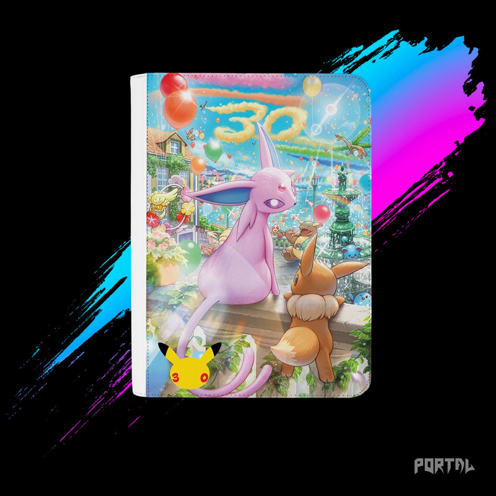 Pokemon Espeon 30th Anniversary binder, front cover, Portal TCG