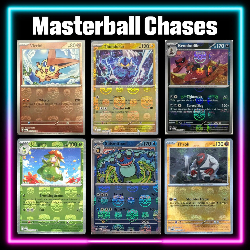 Pokemon Black Bolt English master set checklist vinyl sticker kit, sheet 6, Portal Customs