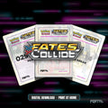 Pokemon Fates Collide master set placeholders, digital download, Portal TCG