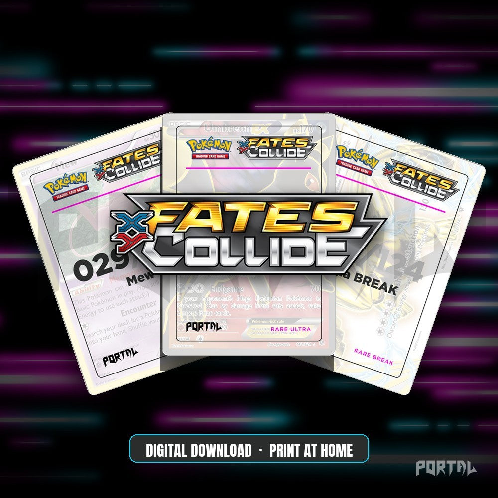Pokemon Fates Collide master set placeholders, digital download, Portal TCG