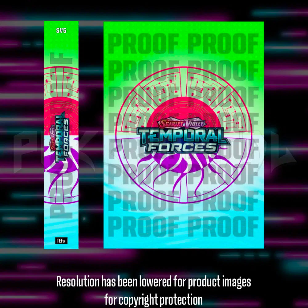 Pokemon Temporal Forces master set checklist vinyl sticker kit, sheet 2, Portal Customs