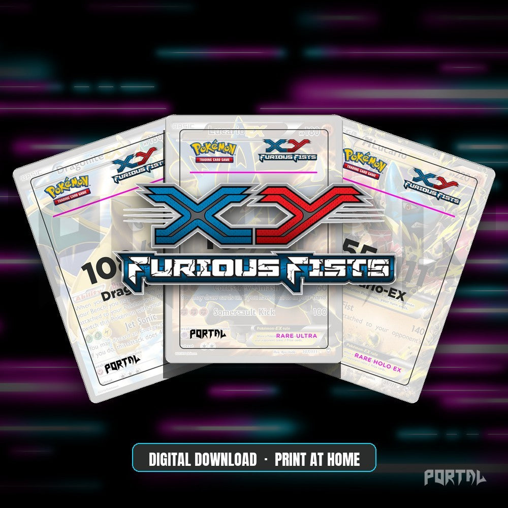 Pokemon Furious Fists master set placeholders, digital download, Portal TCG