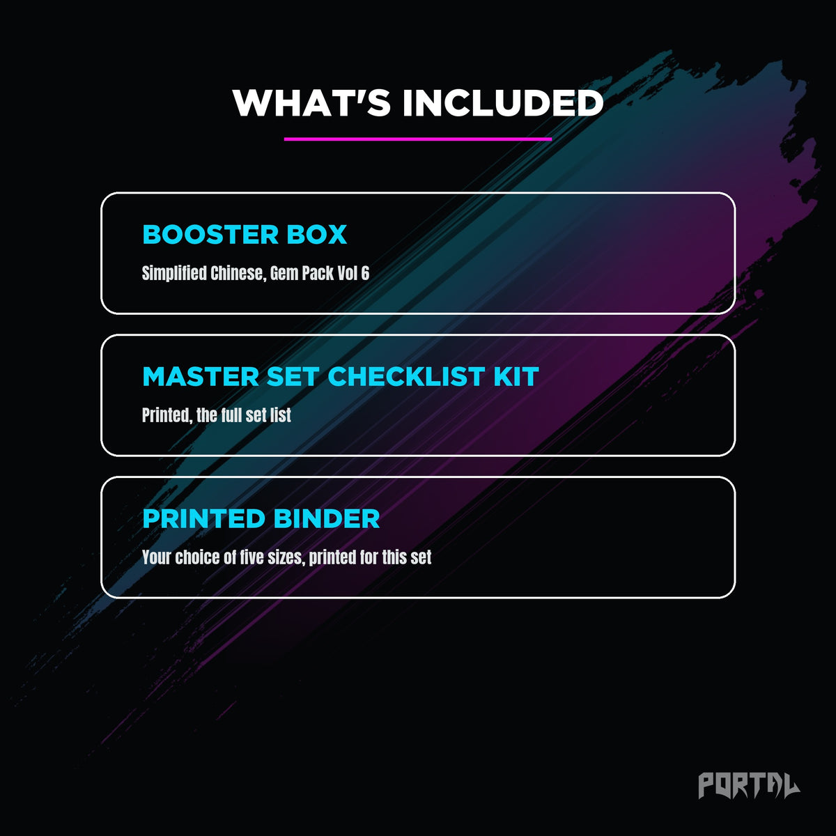 What's included in the Gem Pack Vol 6 collector's bundle: booster box, master set checklist kit and printed binder